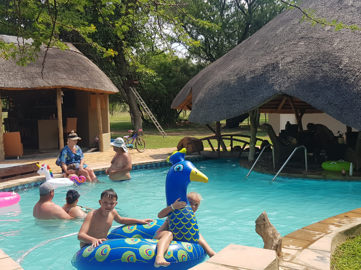 swimming pool bar area Guests having fun at swimming pool Sun Acres Farm